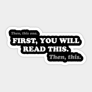 Don't Read - Funny Book Lover Sticker